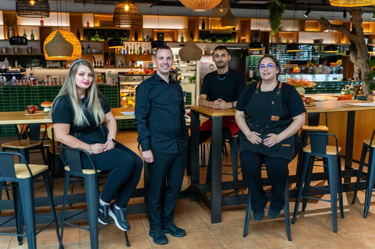 The Bazilika restaurant team in the restaurant